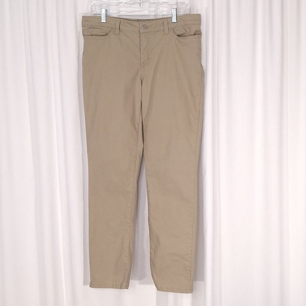 Dickies Women’s 14 Khaki Slim Skinny Stretch Pants 5 Pocket Workwear Casual